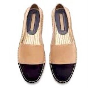 ZARA Basic Elegant Two-Tone Espadrilles Tan and Black - New - EU39
